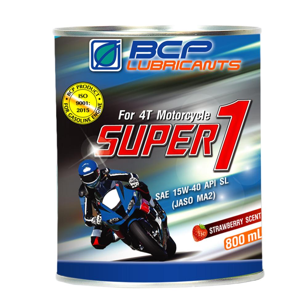 Dầu nhớt dành cho xe Số BCP SUPER 1 - 1 LÍT API SL – JASO MA2 – SAE 15W40 PHIÊN BẢN LON – MÙI THƠM DÂU